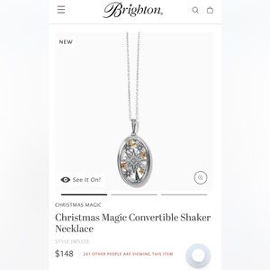 NWOT Brighton Christmas Magic Convertible Shaker Necklace